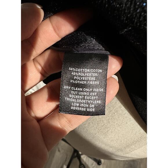 LAFAYETTE 148 NEW YORK Blue Shimmer 3/4 Sleeve Blouse Top - Picture 6 of 7